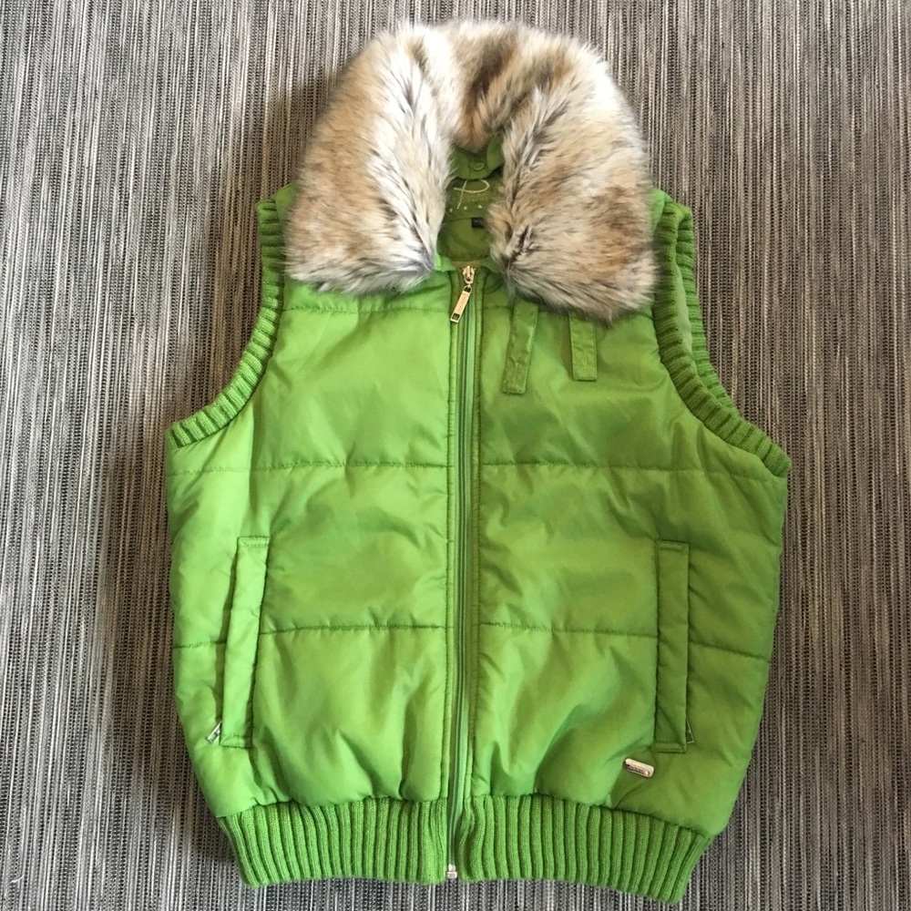 Nicole Benisti Vest with Fox Fur Collar